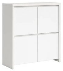 Komoda Kaspian s štirimi vrati - Bela