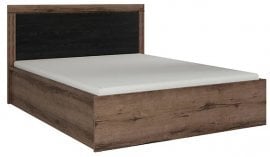 Krevet Balin - 140x200 cm - samostanski hrast/crni hrast