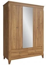 Garderobna omara z ogledalom Bergen - odprta embalaža