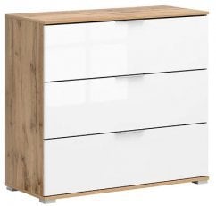 Komoda Zele - Hrast wotan/bela sijaj