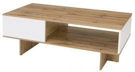 Klubska miza Zele - Hrast wotan/bela sijaj