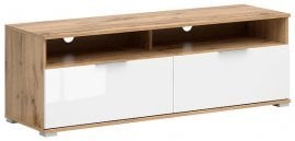 TV komoda Zele - Hrast wotan/bela sijaj
