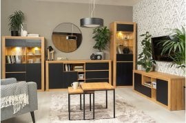 Dnevna soba Walton - grandson zlat/črni hrast