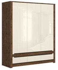 Široka garderobna omara Russo - Aprilski hrast/perla sijaj