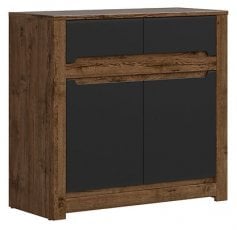 Komoda Russo - Aprilski hrast/mat črna