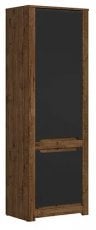 Visoka omara Russo - Aprilski hrast/mat črna