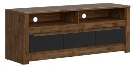 TV komoda Russo - Aprilski hrast/mat črna