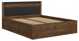 Postelja Russo 160 B - 160x200 cm - Aprilski hrast/mat črna