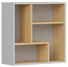 Stenska omara Nandu - Svetlo siva/poljski hrast