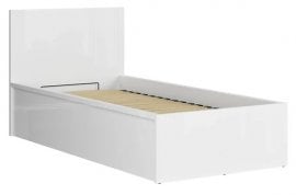Krevet Tetrix B - 90x200 cm - visoki bijeli sjaj