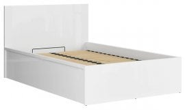 Krevet Tetrix B - 120x200 cm - visoki bijeli sjaj