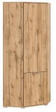 Kotna garderobna omara Zele - Hrast wotan