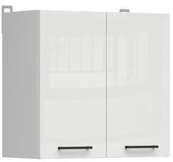 Zgornja omara Junona Line - bela/kreda sijaj - 80 сm