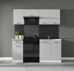 Kuhinjski sestav Junona Line 180 - bela/svetlo siv sijaj