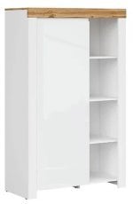 Regal z 1 vrati Holten - Bela/wotan hrast/bela sijaj