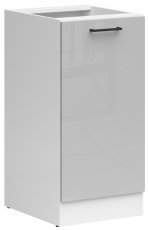 Spodnja omara Junona Line leva - bela/svetlo siv sijaj - 40 cm