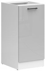 Spodnja omara Junona Line leva - bela/svetlo siv sijaj - 50 cm