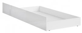 Predal za posteljo Holten - 120x200 cm - Bela/bela sijaj