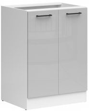 Spodnja omara Junona Line - bela/svetlo siv sijaj - 60 cm