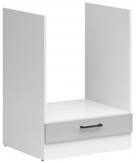 Spodnja omara za vgradno pečico Junona Line - bela/svetlo siv sijaj - 60 cm