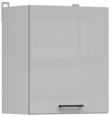 Zgornja omara Junona Line - bela/svetlo siv sijaj - 50 cm