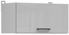 Zgornja omarica Junona Line - bela/svetlo siv sijaj - 60 cm