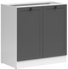 Spodnja omara Junona Line - bela/grafit - 80 cm