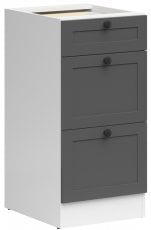 Spodnja omara s predali Junona Line - bela/grafit - 40 cm