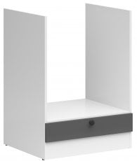 Spodnja omara za vgradno pečico Junona Line - bela/grafit - 60 cm