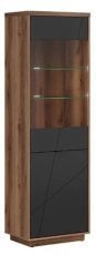 Vitrina Forn - Temni delano hrast/mat črna