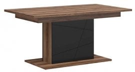 Raztegljiva jedilna miza Forn - Temni delano hrast/mat črna