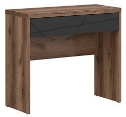 Miza za ličenje Forn - Temni delano hrast/mat črna