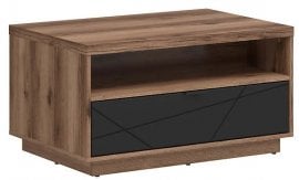 Klubska miza Forn - Temni delano hrast/mat črna