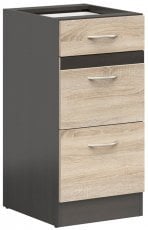 Spodnja omara s predali Junona Line - wenge/sonoma hrast - 40 cm