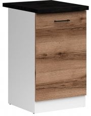 Spodnja omara Junona Line desna - bela/temni hrast - 50 cm