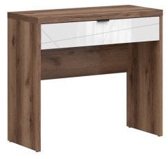 Miza za ličenje Forn - Temni delano hrast/bela sijaj