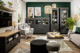 Dnevna soba, spalnice in hodnik Hesen - grafit/artisan hrast