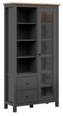 Vitrina Hesen - Grafit/artisan hrast