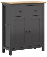 Komoda Hesen - Grafit/artisan hrast