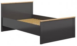 Krevet Hesen - 120x200 cm - Graphite/artisan hrast