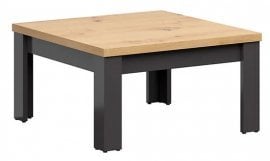 Kvadratna klubska miza Hesen - Grafit/artisan hrast