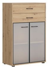 Nizka omara s stekleno vitrino Space office