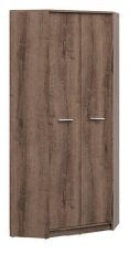 Kotna garderobna omara Nepo Plus - Samostanski hrast