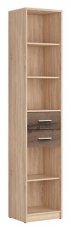 Regal z dvema predaloma Nepo Plus - Sonoma hrast/Samostanski hrast