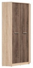 Kotna garderobna omara Nepo Plus - Sonoma hrast/Samostanski hrast
