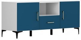 TV komoda Modeo - Bela/temno modra