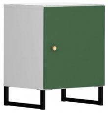 Nočna omarica Modeo - Bela/labrador