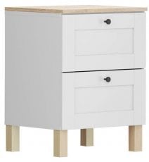 Nočna omarica Modeo - Bela