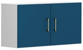 Stenska omara Modeo - Bela/temno modra