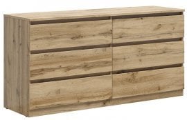 Široka komoda Tetrix - votan hrast